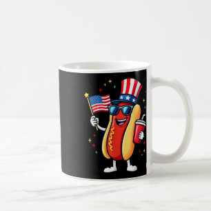 Taza De Café Perro Caliente Del 4 De Julio Divertido Cuarto De