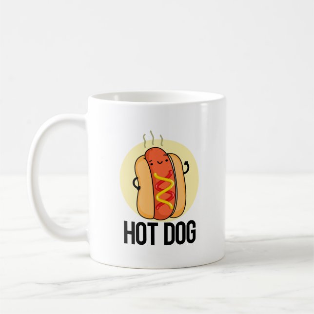 Taza De Café Perro caliente Gracioso Snack Pun (Izquierda)