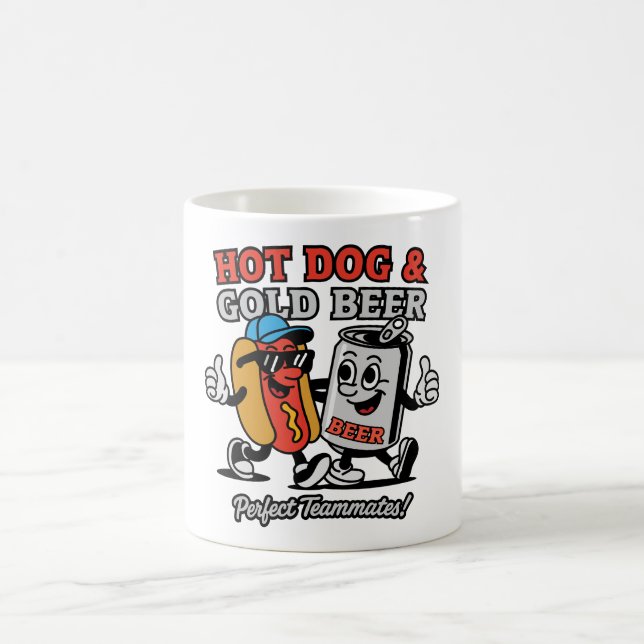 Taza De Café Perro caliente y cerveza fría (Centro)