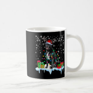 Taza De Café Perro Cane Corso con gorro de Santa y pijama de re