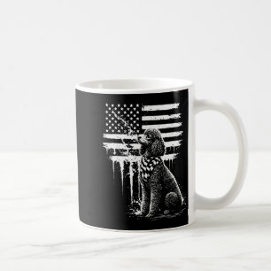Taza De Café Perro caniche bandera americana usa 4 de julio ama