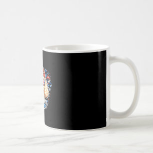 Taza De Café Perro caniche divertido rojo blanco y woof patriót