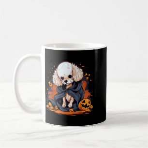 Taza De Café Perro Caniche Halloween