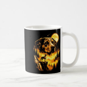 Taza De Café Perro Catahoula Leopard Divertido Aullando a La Lu