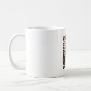 Taza De Café Perro Caza Zombies Halloween Pastor Alemán Luna_1