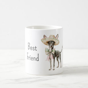 Taza De Café Perro Chihuahua con Sombrero Mejor Amigo