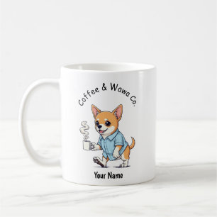 Taza De Café Perro Chihuahua divertido Traje de negocios Café