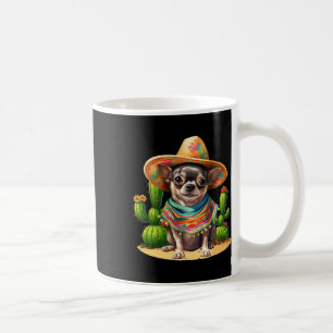 Taza De Café Perro Chihuahua Gorra Sombrero Cinc Fiesta Mexican