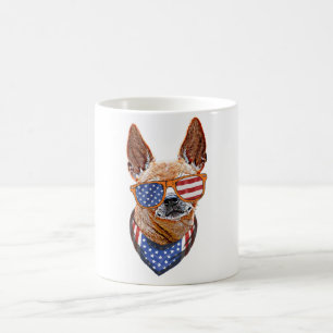 Taza De Café Perro Chihuahua USA Independencia Americana 4 de J