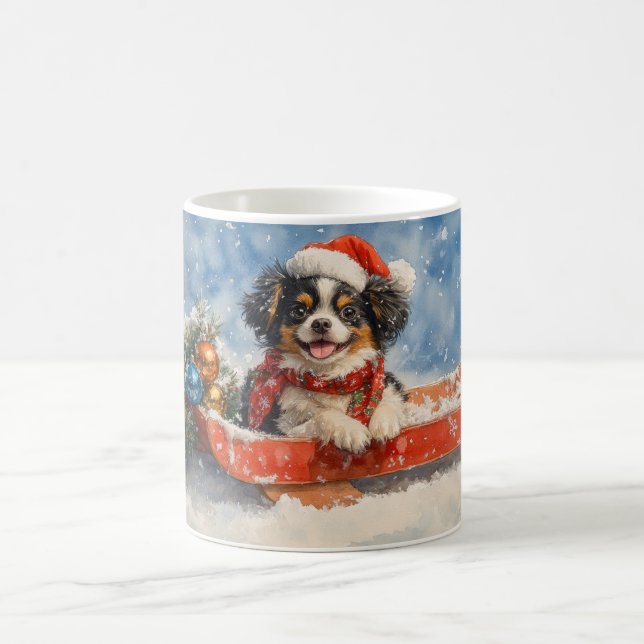 Taza De Café Perro chino con manchas en Japón deja que nieve Na (Centro)