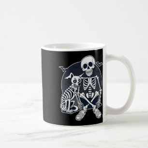 Taza De Café Perro Como Huesos Halloween Disfraz de esqueleto