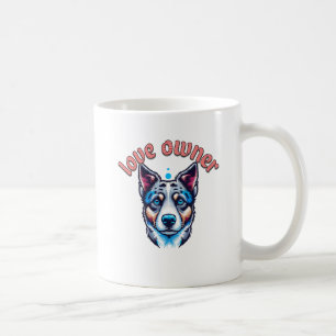 Taza De Café perro con dueño de amor