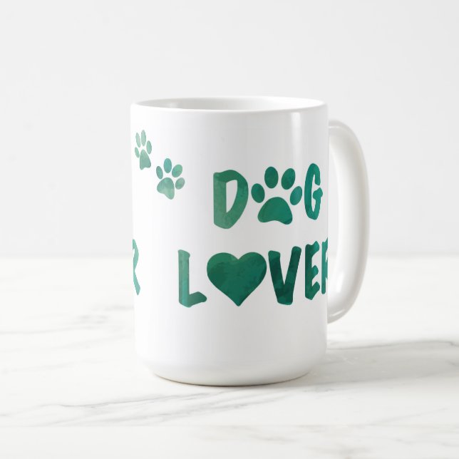 Taza De Café Perro con pinturas de café Mug (Anverso derecho)