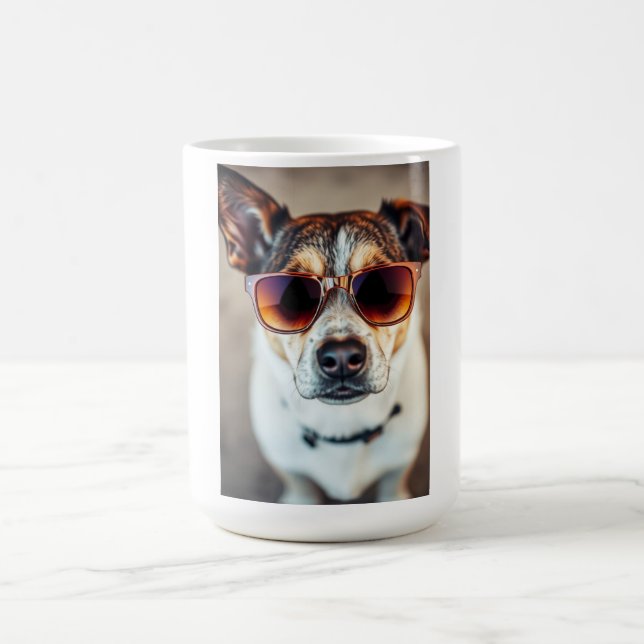 Taza De Café Perro Cool con Gafas de Sol (Centro)