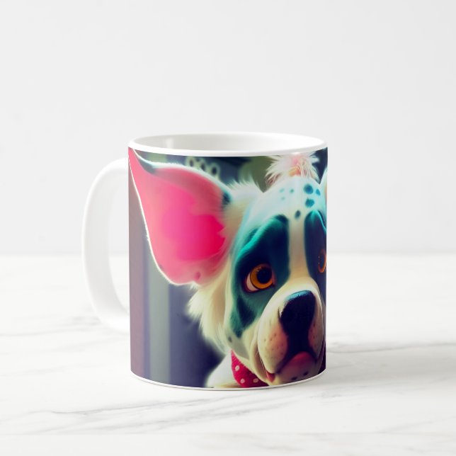 Taza De Café Perro Cute (Anverso izquierdo)
