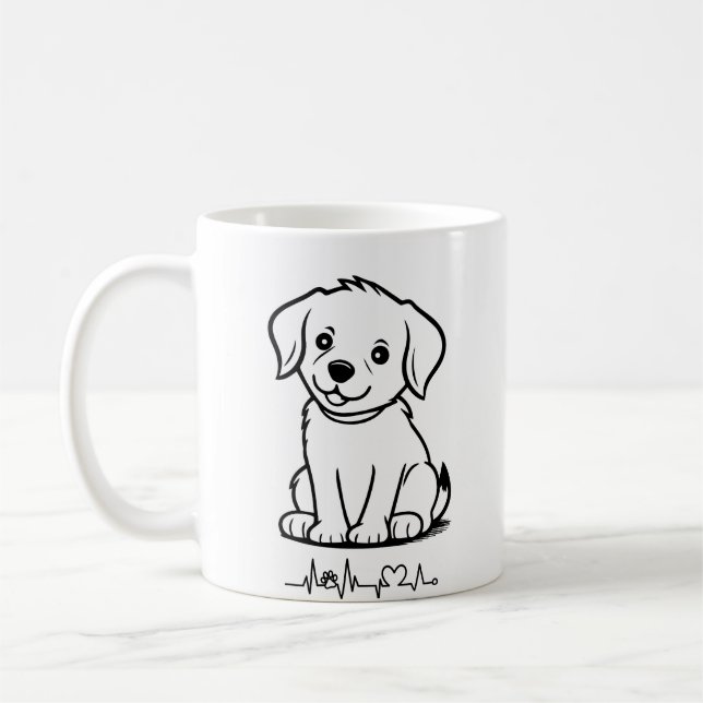 Taza De Café Perro Cute (Izquierda)