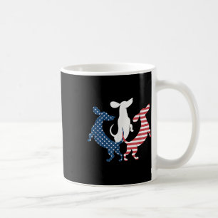 Taza De Café Perro Dachshund 4 De Julio Patriótico Americano Us
