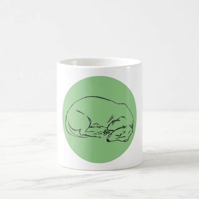 Taza De Café Perro Dachshund durmiente (Centro)