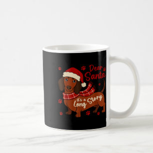Taza De Café Perro Dachshund Querido Santa Es Una Historia Larg
