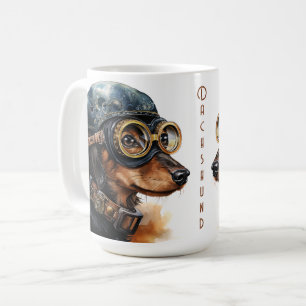 Taza De Café Perro Dachshund Steampunk
