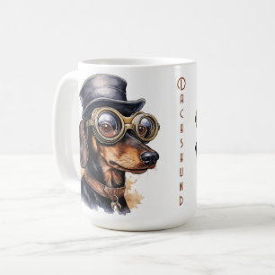 Taza De Café Perro Dachshund Steampunk