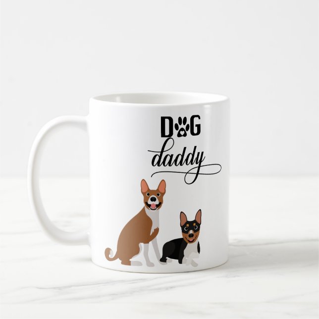 Taza De Café Perro Daddy Cute Basenji Hound (Izquierda)
