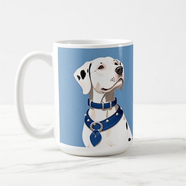 Taza De Café Perro dálmata con collar azul (Izquierda)