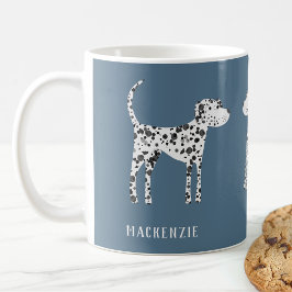 Taza De Café Perro Dalmatiano divertido personalizado