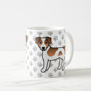 Taza De Café Perro Danés-Sueco de Granja Marrón y Blanco Lindo