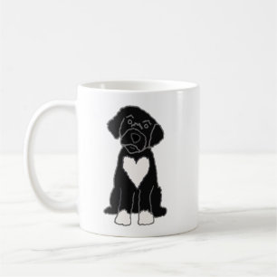 Taza De Café Perro de agua negro portugués gracioso