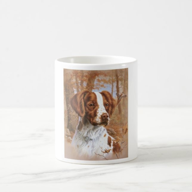 Taza De Café Perro de aguas de Bretaña (Centro)