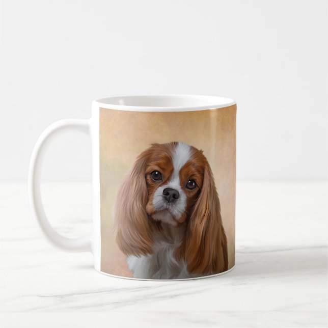 Taza De Café Perro de aguas de rey arrogante Charles del perro (Izquierda)
