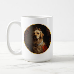 Taza De Café Perro de aguas retrato de reina renacentista