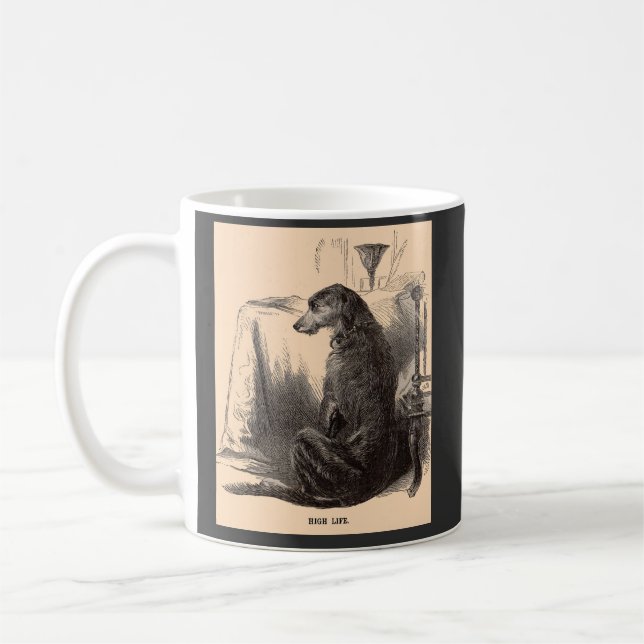 Taza De Café perro de alta vida, perro de baja vida (Izquierda)