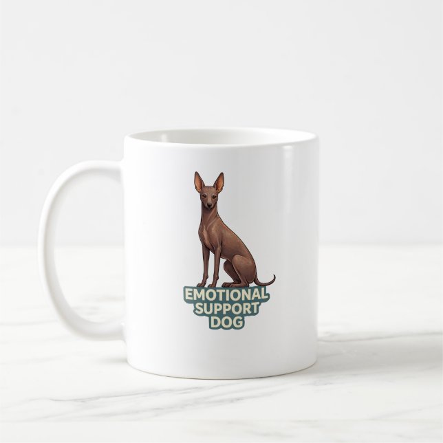 Taza De Café Perro de Apoyo Emocional Peruvian Inca Orchid (Izquierda)