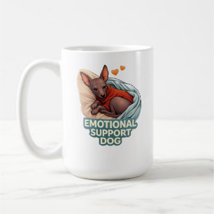 Taza De Café Perro de Apoyo Emocional Xoloitzcuintli