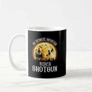 Taza De Café Perro de Bernese monta en la escopeta, perro parla