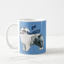 Taza De Café Perro de cabaña azul Merluza