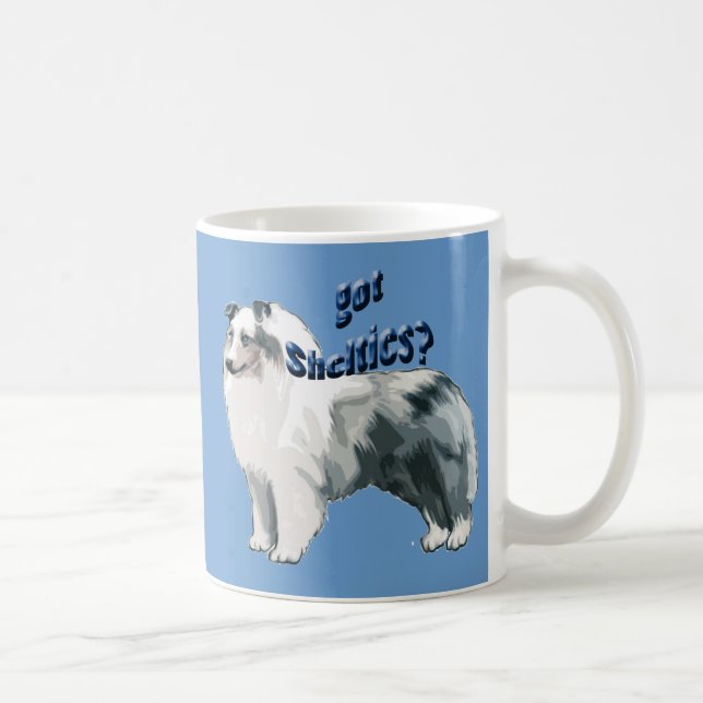 Taza De Café Perro de cabaña azul Merluza (Derecha)