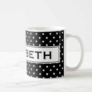Taza De Café Perro de café personalizado con puntos de polka