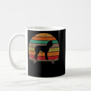 Taza De Café Perro de canapé en Skateboard Vintage Retro Funny