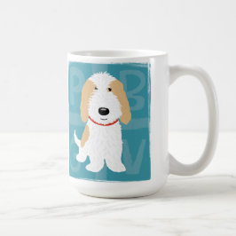 Taza De Café Perro de caricatura de Fawn y PBGV en blanco | Can