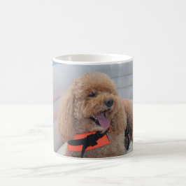Taza De Café Perro de Cockapoo con chaleco salvavidas