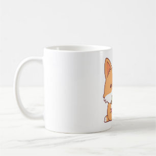 Taza De Café Perro de Corgi Cute comiendo Ramen