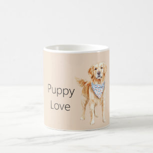 Taza De Café Perro de Crema Amor de Cachorro