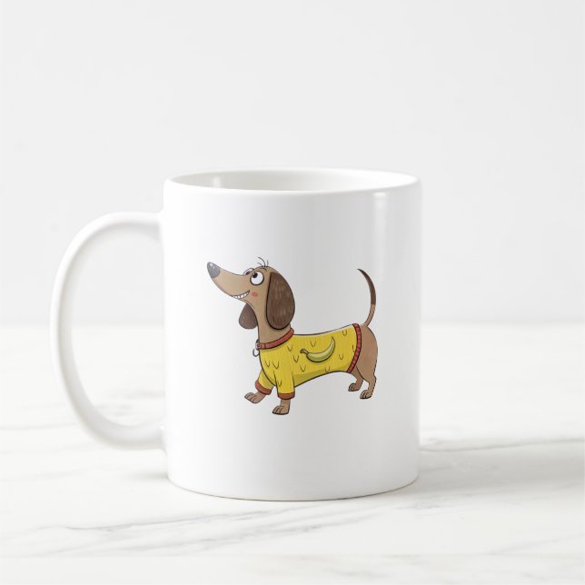Taza De Café Perro de dibujos animados (Izquierda)