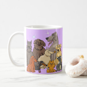 Taza De Café Perro de dibujos animados colorido y lindo para am