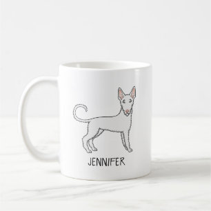 Taza De Café Perro de dibujos animados de pelo blanco y alambre