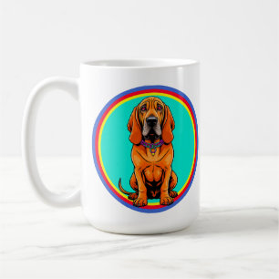 Taza De Café Perro de dibujos animados lindo con collar