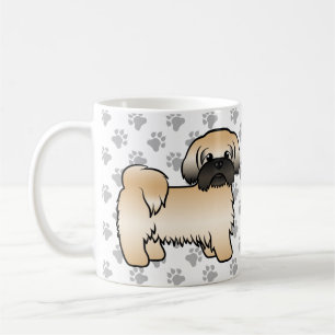 Taza De Café Perro De Dibujos Animados Lindo Shih Tzu Con Másca